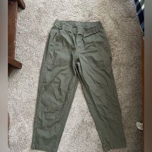 Men's Olive Green Casual Drawstring Pants